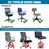 imageSmiry Printed Office Computer Chair Seat Covers Stretch Fit Universal Desk Rotating Chair Cover Washable Removable Seat Cushion Protectors  BeigeBrown and White