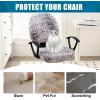 imageSmiry Printed Office Computer Chair Seat Covers Stretch Fit Universal Desk Rotating Chair Cover Washable Removable Seat Cushion Protectors  BeigeBrown and White