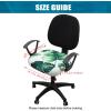 imageSmiry Printed Office Computer Chair Seat Covers Stretch Fit Universal Desk Rotating Chair Cover Washable Removable Seat Cushion Protectors  BeigeGreen