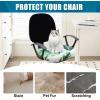 imageSmiry Printed Office Computer Chair Seat Covers Stretch Fit Universal Desk Rotating Chair Cover Washable Removable Seat Cushion Protectors  BeigeGreen
