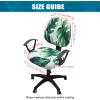 imageSmiry Printed Office Computer Chair Seat Covers Stretch Fit Universal Desk Rotating Chair Cover Washable Removable Seat Cushion Protectors  BeigeGreen