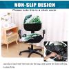 imageSmiry Printed Office Computer Chair Seat Covers Stretch Fit Universal Desk Rotating Chair Cover Washable Removable Seat Cushion Protectors  BeigeGreen