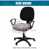 imageSmiry Printed Office Computer Chair Seat Covers Stretch Fit Universal Desk Rotating Chair Cover Washable Removable Seat Cushion Protectors  BeigeGrey and Black
