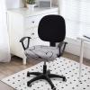 imageSmiry Printed Office Computer Chair Seat Covers Stretch Fit Universal Desk Rotating Chair Cover Washable Removable Seat Cushion Protectors  BeigeGrey and Black