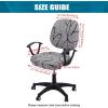 imageSmiry Printed Office Computer Chair Seat Covers Stretch Fit Universal Desk Rotating Chair Cover Washable Removable Seat Cushion Protectors  BeigeGrey and Black