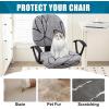imageSmiry Printed Office Computer Chair Seat Covers Stretch Fit Universal Desk Rotating Chair Cover Washable Removable Seat Cushion Protectors  BeigeGrey and Black