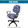 imageSmiry Printed Office Computer Chair Seat Covers Stretch Fit Universal Desk Rotating Chair Cover Washable Removable Seat Cushion Protectors  BeigeNavy Blue