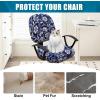 imageSmiry Printed Office Computer Chair Seat Covers Stretch Fit Universal Desk Rotating Chair Cover Washable Removable Seat Cushion Protectors  BeigeNavy Blue