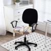 imageSmiry Printed Office Computer Chair Seat Covers Stretch Fit Universal Desk Rotating Chair Cover Washable Removable Seat Cushion Protectors  BeigeYellow and Grey