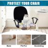 imageSmiry Printed Office Computer Chair Seat Covers Stretch Fit Universal Desk Rotating Chair Cover Washable Removable Seat Cushion Protectors  BeigeYellow and Grey