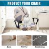 imageSmiry Printed Office Computer Chair Seat Covers Stretch Fit Universal Desk Rotating Chair Cover Washable Removable Seat Cushion Protectors  BeigeYellow and Grey