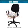 imageSmiry Printed Office Computer Chair Seat Covers Stretch Fit Universal Desk Rotating Chair Cover Washable Removable Seat Cushion Protectors  BeigeYellow and Grey