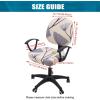 imageSmiry Printed Office Computer Chair Seat Covers Stretch Fit Universal Desk Rotating Chair Cover Washable Removable Seat Cushion Protectors  BeigeYellow and Grey