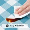 imageSmiry Rectangle Picnic Table Cloth Elastic Waterproof Fitted Vinyl Tablecloths Flannel Backed Buffalo Plaid Table Covers for Dining Camping Outdoor Black and White 30quot x 72quotAqua and White