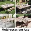 imageSmiry Rectangle Picnic Table Cloth Elastic Waterproof Fitted Vinyl Tablecloths Flannel Backed Buffalo Plaid Table Covers for Dining Camping Outdoor Black and White 30quot x 72quotBrown and White