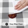 imageSmiry Rectangle Picnic Table Cloth Elastic Waterproof Fitted Vinyl Tablecloths Flannel Backed Buffalo Plaid Table Covers for Dining Camping Outdoor Black and White 30quot x 72quotGrey and White