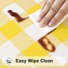imageSmiry Rectangle Picnic Table Cloth Elastic Waterproof Fitted Vinyl Tablecloths Flannel Backed Buffalo Plaid Table Covers for Dining Camping Outdoor Black and White 30quot x 72quotYellow and White