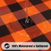 imageSmiry Rectangle Picnic Table Cloth Elastic Waterproof Fitted Vinyl Tablecloths Flannel Backed Buffalo Plaid Table Covers for Dining Camping Outdoor Black and White 30quot x 72quotOrange and Black