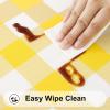 imageSmiry Rectangle Picnic Table Cloth Elastic Waterproof Fitted Vinyl Tablecloths Flannel Backed Buffalo Plaid Table Covers for Dining Camping Outdoor Black and White 30quot x 72quotYellow and White