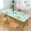 imageSmiry Rectangle Picnic Table Cloth Elastic Waterproof Fitted Vinyl Tablecloths Flannel Backed Buffalo Plaid Table Covers for Dining Camping Outdoor Black and White 30quot x 72quotSage Green and White