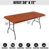 imageSmiry Rectangle Picnic Table Cloth Elastic Waterproof Fitted Vinyl Tablecloths Flannel Backed Buffalo Plaid Table Covers for Dining Camping Outdoor Black and White 30quot x 72quotOrange and Black
