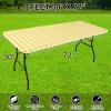 imageSmiry Rectangle Picnic Table Cloth Elastic Waterproof Fitted Vinyl Tablecloths Flannel Backed Buffalo Plaid Table Covers for Dining Camping Outdoor Black and White 30quot x 72quotYellow and White