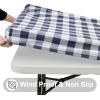 imageSmiry Rectangle Picnic Table Cloth Elastic Waterproof Fitted Vinyl Tablecloths Flannel Backed Buffalo Plaid Table Covers for Dining Camping Outdoor Black and White 30quot x 72quotNavy and White