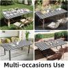 imageSmiry Rectangle Picnic Table Cloth Elastic Waterproof Fitted Vinyl Tablecloths Flannel Backed Buffalo Plaid Table Covers for Dining Camping Outdoor Black and White 30quot x 72quotBlack and White