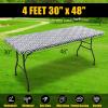 imageSmiry Rectangle Picnic Table Cloth Waterproof Elastic Fitted Outdoor Tablecloths for 6 Foot Tables Wipeable Flannel Backed Vinyl Table Cover for Camping Dining and Indoor 30quotx72quot GreyGrey