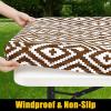 imageSmiry Rectangle Picnic Table Cloth Waterproof Elastic Fitted Outdoor Tablecloths for 6 Foot Tables Wipeable Flannel Backed Vinyl Table Cover for Camping Dining and Indoor 30quotx72quot GreyCoffee
