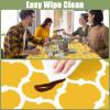 imageSmiry Rectangle Picnic Table Cover Waterproof Elastic Fitted Camping Tablecloths for 6 Foot Tables Wipeable Flannel Backed Vinyl Tablecloth Protector for Indoor Outdoor Teal 30x72 InchesMustard Yellow