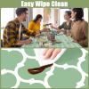 imageSmiry Rectangle Picnic Table Cover Waterproof Elastic Fitted Camping Tablecloths for 6 Foot Tables Wipeable Flannel Backed Vinyl Tablecloth Protector for Indoor Outdoor Teal 30x72 InchesSage Green