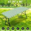 imageSmiry Rectangle Picnic Table Cover Waterproof Elastic Fitted Camping Tablecloths for 6 Foot Tables Wipeable Flannel Backed Vinyl Tablecloth Protector for Indoor Outdoor Teal 30x72 InchesSage Green