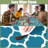 imageSmiry Rectangle Picnic Table Cover Waterproof Elastic Fitted Camping Tablecloths for 6 Foot Tables Wipeable Flannel Backed Vinyl Tablecloth Protector for Indoor Outdoor Teal 30x72 InchesTurquoise