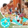 imageSmiry Rectangle Picnic Table Cover Waterproof Elastic Fitted Camping Tablecloths for 6 Foot Tables Wipeable Flannel Backed Vinyl Tablecloth Protector for Indoor Outdoor Teal 30x72 InchesTeal