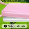 imageSmiry Rectangle Tablecloth Elastic Fitted Flannel Backed Vinyl Tablecloths for 6ft Folding Tables Waterproof Wipeable Table Covers for Indoor Outdoor Picnic and Camping Black 30quotx72quotPink