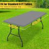 imageSmiry Rectangle Tablecloth Elastic Fitted Flannel Backed Vinyl Tablecloths for 6ft Folding Tables Waterproof Wipeable Table Covers for Indoor Outdoor Picnic and Camping Black 30quotx72quotGrey