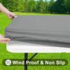 imageSmiry Rectangle Tablecloth Elastic Fitted Flannel Backed Vinyl Tablecloths for 6ft Folding Tables Waterproof Wipeable Table Covers for Indoor Outdoor Picnic and Camping Black 30quotx72quotGrey