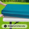 imageSmiry Rectangle Tablecloth Elastic Fitted Flannel Backed Vinyl Tablecloths for 6ft Folding Tables Waterproof Wipeable Table Covers for Indoor Outdoor Picnic and Camping Black 30quotx72quotTurquoise