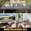imageSmiry Rectangle Tablecloth Elastic Fitted Flannel Backed Vinyl Tablecloths for 6ft Folding Tables Waterproof Wipeable Table Covers for Indoor Outdoor Picnic and Camping Black 30quotx72quotGrey