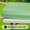 imageSmiry Rectangle Tablecloth Elastic Fitted Flannel Backed Vinyl Tablecloths for 6ft Folding Tables Waterproof Wipeable Table Covers for Indoor Outdoor Picnic and Camping Black 30quotx72quotSage Green