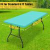 imageSmiry Rectangle Tablecloth Elastic Fitted Flannel Backed Vinyl Tablecloths for 6ft Folding Tables Waterproof Wipeable Table Covers for Indoor Outdoor Picnic and Camping Black 30quotx72quotTeal