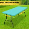 imageSmiry Rectangle Tablecloth Elastic Fitted Flannel Backed Vinyl Tablecloths for 6ft Folding Tables Waterproof Wipeable Table Covers for Indoor Outdoor Picnic and Camping Black 30quotx72quotTeal