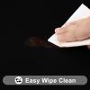 imageSmiry Rectangle Tablecloth Elastic Fitted Flannel Backed Vinyl Tablecloths for 6ft Folding Tables Waterproof Wipeable Table Covers for Indoor Outdoor Picnic and Camping Black 30quotx72quotBlack