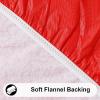 imageSmiry Round Picnic Tablecloth Waterproof Elastic Fitted Table Covers for 36quot  44quot Tables Wipeable Flannel Backed Vinyl Tablecloths for Camping Indoor Outdoor Grey ampamp WhiteRed