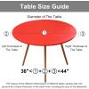 imageSmiry Round Picnic Tablecloth Waterproof Elastic Fitted Table Covers for 36quot  44quot Tables Wipeable Flannel Backed Vinyl Tablecloths for Camping Indoor Outdoor Grey ampamp WhiteRed