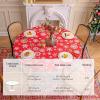 imageSmiry Round Picnic Tablecloth Waterproof Elastic Fitted Table Covers for 36quot  44quot Tables Wipeable Flannel Backed Vinyl Tablecloths for Camping Indoor Outdoor Grey ampamp WhiteChristmas Red  White