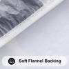 imageSmiry Round Picnic Tablecloth Waterproof Elastic Fitted Table Covers for 36quot  44quot Tables Wipeable Flannel Backed Vinyl Tablecloths for Camping Indoor Outdoor Grey ampamp WhiteGrey  White