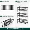 imageSmiry Shoe Rack 4 Tier Bamboo Shoe Organizer Stackable Free Standing Wooden Shoe Storage Shelf for Closet Entryway Front Door Entrance NaturalBlack