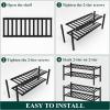 imageSmiry Shoe Rack 4 Tier Bamboo Shoe Organizer Stackable Free Standing Wooden Shoe Storage Shelf for Closet Entryway Front Door Entrance NaturalBlack